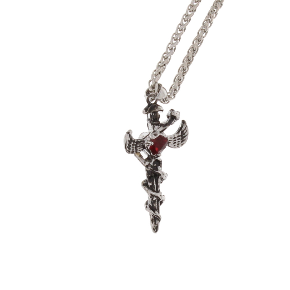 Zac's Alter Ego - Snake wrapped Winged Sword Halskette - Mehrfarben